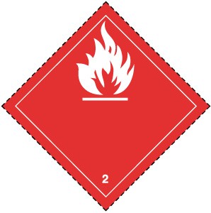 Знак "Легковоспламеняющийся газ" 