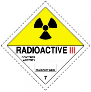 Знак "Радиоактивно - III Желтая"